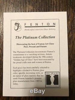 Fenton Art Glass, Hobstar Punch Bowl Set, 4270 9N, Platinum Collection 2005