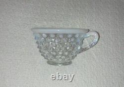 Fenton French Opalescent Hobnail 13 Pc Punch Set withBowl, Underplate & 11 Cups