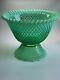 Fenton Hobnail Green Opalescent Punchbowl and Cups #199 of 500