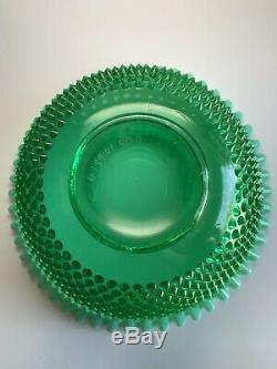 Fenton Hobnail Green Opalescent Punchbowl and Cups #199 of 500