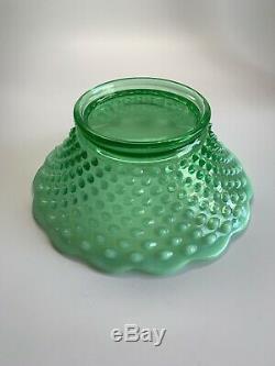 Fenton Hobnail Green Opalescent Punchbowl and Cups #199 of 500