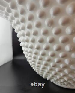 Fenton Hobnail Punch Bowl Very Big #3722 RARE Milkglass