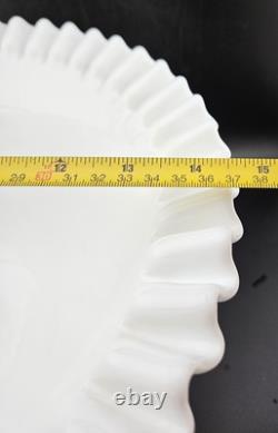 Fenton Hobnail Punch Bowl Very Big #3722 RARE Milkglass