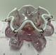 Fenton, Miniature pink? Iridescent Punch Bowl, with4 cups Empress Rose Glass