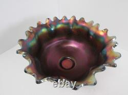 Fenton Orange Tree Cobalt Blue Iridendesant Punch Bowl (No Base/Cups) 10 1/2