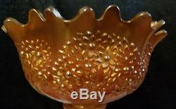 Fenton Orange Tree Punch Bowl with 4 cups NO RESERVE