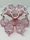 Fenton Rose Pink Iridized Mini Miniature Punch Bowl With Cups Set 6804 Y2K 2000