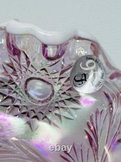 Fenton Rose Pink Iridized Mini Miniature Punch Bowl With Cups Set 6804 Y2K 2000