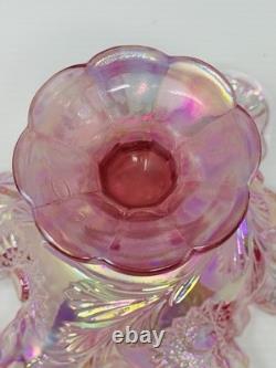 Fenton Rose Pink Iridized Mini Miniature Punch Bowl With Cups Set 6804 Y2K 2000