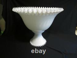 Fenton Silver Crest Punch Bowl And Base