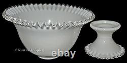 Fenton Silver Crest WMG #7306 Punch Bowl Set / 10 Cups and Ladle
