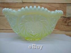 Fenton Topaz Opalescent Punch Bowl Set With 8 Punch Cups