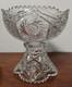 Fine Antique Abp American Brilliant Period 2 Piece Cut Glass Punch Bowl