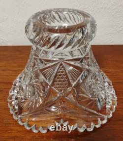 Fine Antique Abp American Brilliant Period 2 Piece Cut Glass Punch Bowl