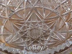 Fine Cut Glass ABP Punch Bowl STUNNING LARGE! NICE