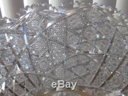 Fine Quality ABP Cut Glass Punch Bowl & Stand J. Hoare Elmira EX