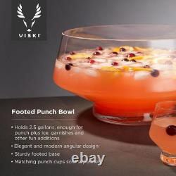 Footed Glass Punch Bowl, Functional Centerpiece