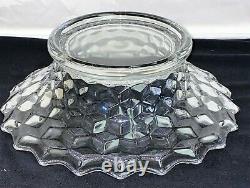 Fostoria AMERICAN CRYSTAL 14 PC 18 LARGE PUNCH BOWL SET WithLARGE LOW FOOT