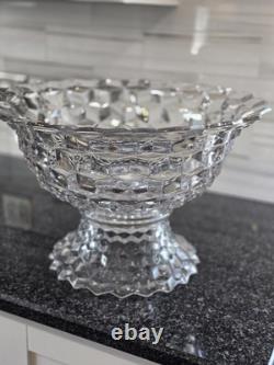 Fostoria American 18.5 Largest Punch Bowl & Pedestal Base