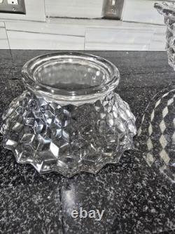 Fostoria American 18.5 Largest Punch Bowl & Pedestal Base