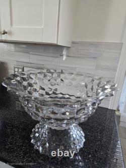 Fostoria American 18.5 Largest Punch Bowl & Pedestal Base