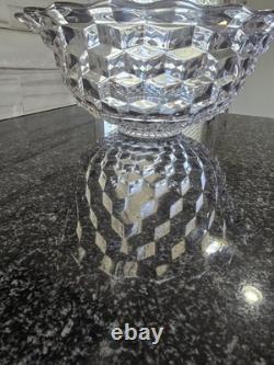 Fostoria American 18.5 Largest Punch Bowl & Pedestal Base