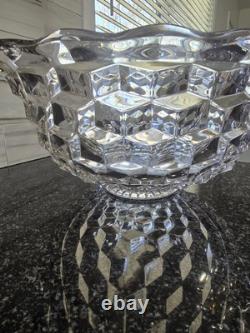 Fostoria American 18.5 Largest Punch Bowl & Pedestal Base