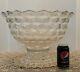 Fostoria American 18 punch bowl, glass ladle, base and 12 cups