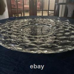 Fostoria American 19.5Torte Plate Punch Bowl Underplatescarce