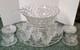 Fostoria American 28 Piece Punch Bowl Set Underplate Pedestal Cups Saucers Ladle