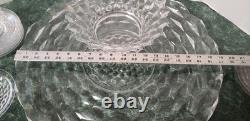 Fostoria American 28 Piece Punch Bowl Set Underplate Pedestal Cups Saucers Ladle
