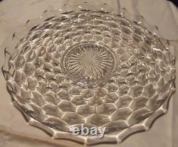 Fostoria American Clear Punch Bowl and Stand with Platters
