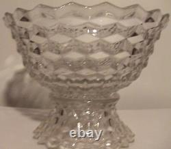 Fostoria American Clear Punch Bowl and Stand with Platters