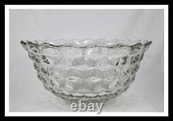 Fostoria American Clear Stem 2056 (1915-1982) Punch Bowl 18 & (14) Punch Cups