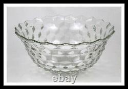 Fostoria American Clear Stem 2056 (1915-1982) Punch Bowl 18 & (14) Punch Cups