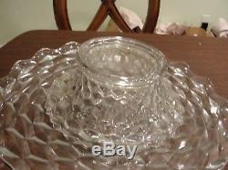 Fostoria American Crystal 18 Punchbowl 14 Cups With 19 Tray