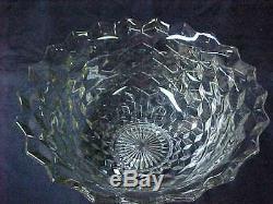 Fostoria American Crystal Glass 18 Punch Bowl