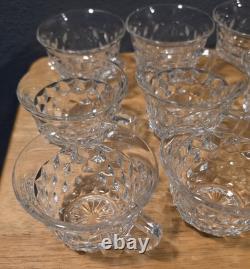 Fostoria American Cubist Elegant Glass Punch Bowl High Foot Base With 13 Cups