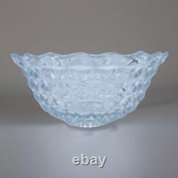 Fostoria American Cubist Punch bowl Set With Stand 2 Pcs 14.5 X 9.5 Tall