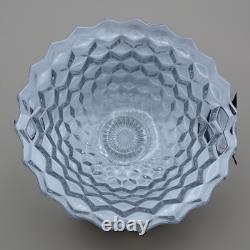 Fostoria American Cubist Punch bowl Set With Stand 2 Pcs 14.5 X 9.5 Tall