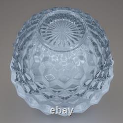 Fostoria American Cubist Punch bowl Set With Stand 2 Pcs 14.5 X 9.5 Tall