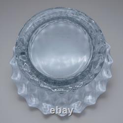 Fostoria American Cubist Punch bowl Set With Stand 2 Pcs 14.5 X 9.5 Tall