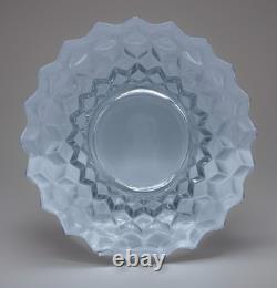 Fostoria American Cubist Punch bowl Set With Stand 2 Pcs 14.5 X 9.5 Tall