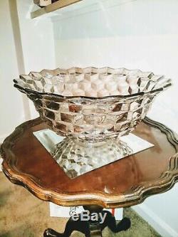 Fostoria American Elegant Glass Clear 18 Punch Bowl HUGE Amazing Rare GUCD