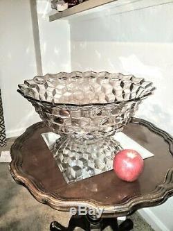 Fostoria American Elegant Glass Clear 18 Punch Bowl HUGE Amazing Rare GUCD