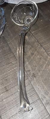 Fostoria American Footed punch bowl centerpiece + Underplate + 12 Cups + Ladle