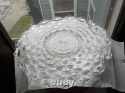 Fostoria American Large 18 American Clear Glass Punch Bowl and Platter