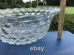 Fostoria American Large Punch Bowl 18 Wide 8 1/2 Tall