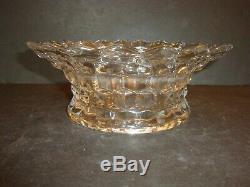 Fostoria American PUNCH BOWL, PEDESTAL BASE, and 8 CUPS