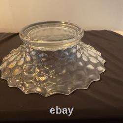 Fostoria American Pattern Glass Punch Bowl And Base